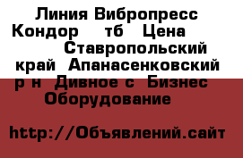 Линия Вибропресс Кондор1-90тб › Цена ­ 313 000 - Ставропольский край, Апанасенковский р-н, Дивное с. Бизнес » Оборудование   